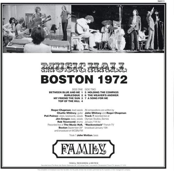 Family - Boston Music Hall 1972
